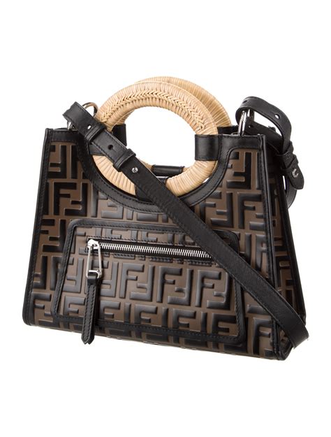 fendi runaway leather tote bag|fendi mini tote bag.